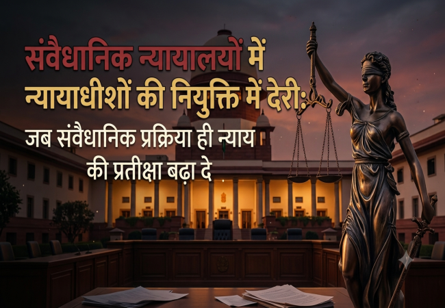 संवैधानिक न्यायालयों में न्यायाधीशों की नियुक्ति में देरी: जब संवैधानिक प्रक्रिया ही न्याय की प्रतीक्षा बढ़ा दे